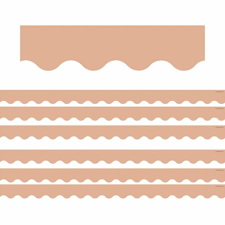 TEACHER CREATED RESOURCES Sedona Sand Scalloped Border Trim, 72PK 7217